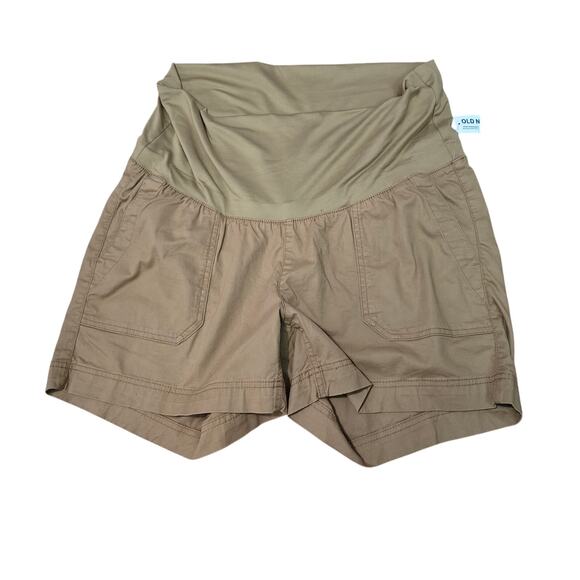 Old Navy Maternity Rollover Waist OGC Chino Shorts 5" Inseam Size Large - Picture 2 of 4